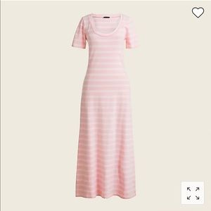 Pink stripe midi J.Crew dress